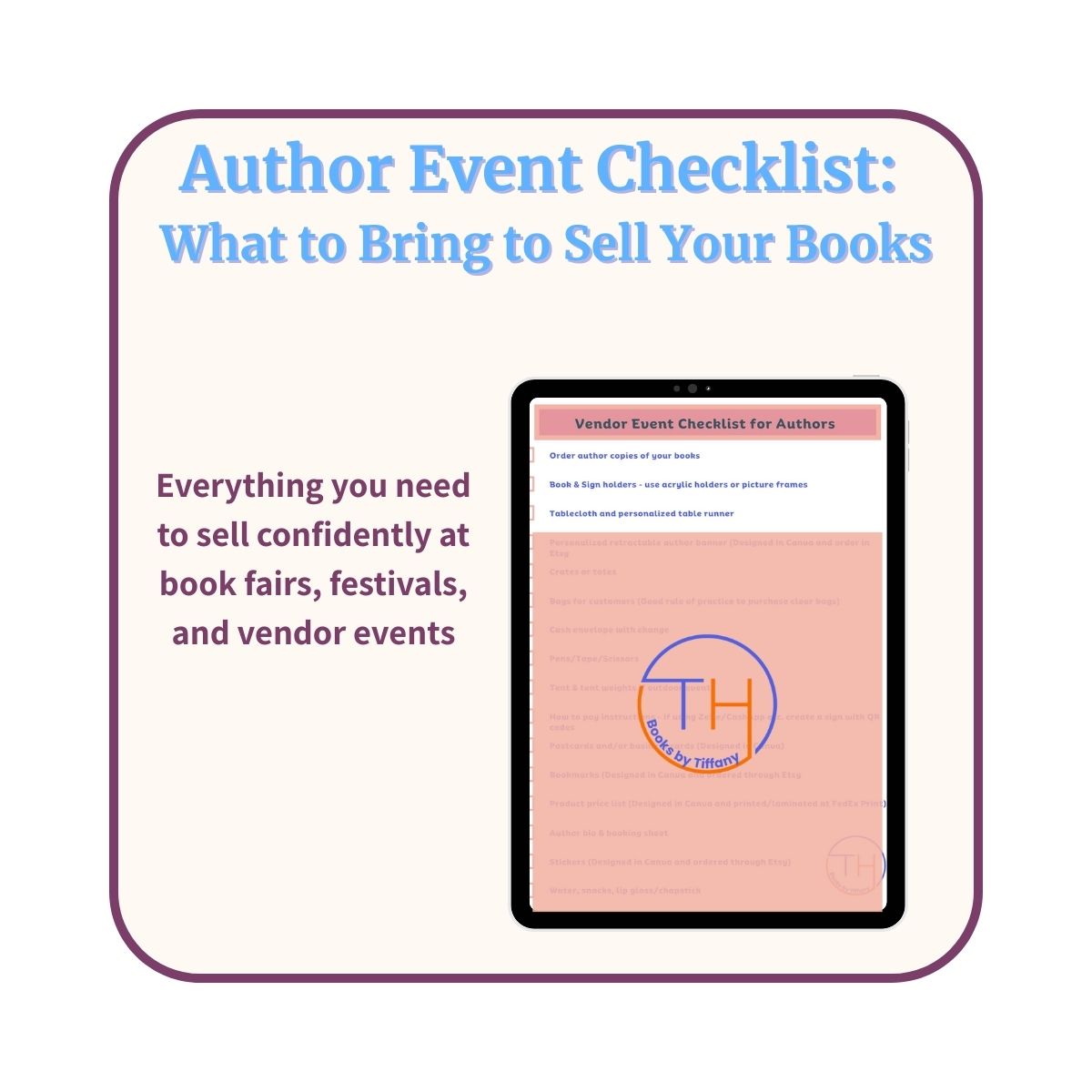 Author Event Checklist: What to Bring to Sell Your Books