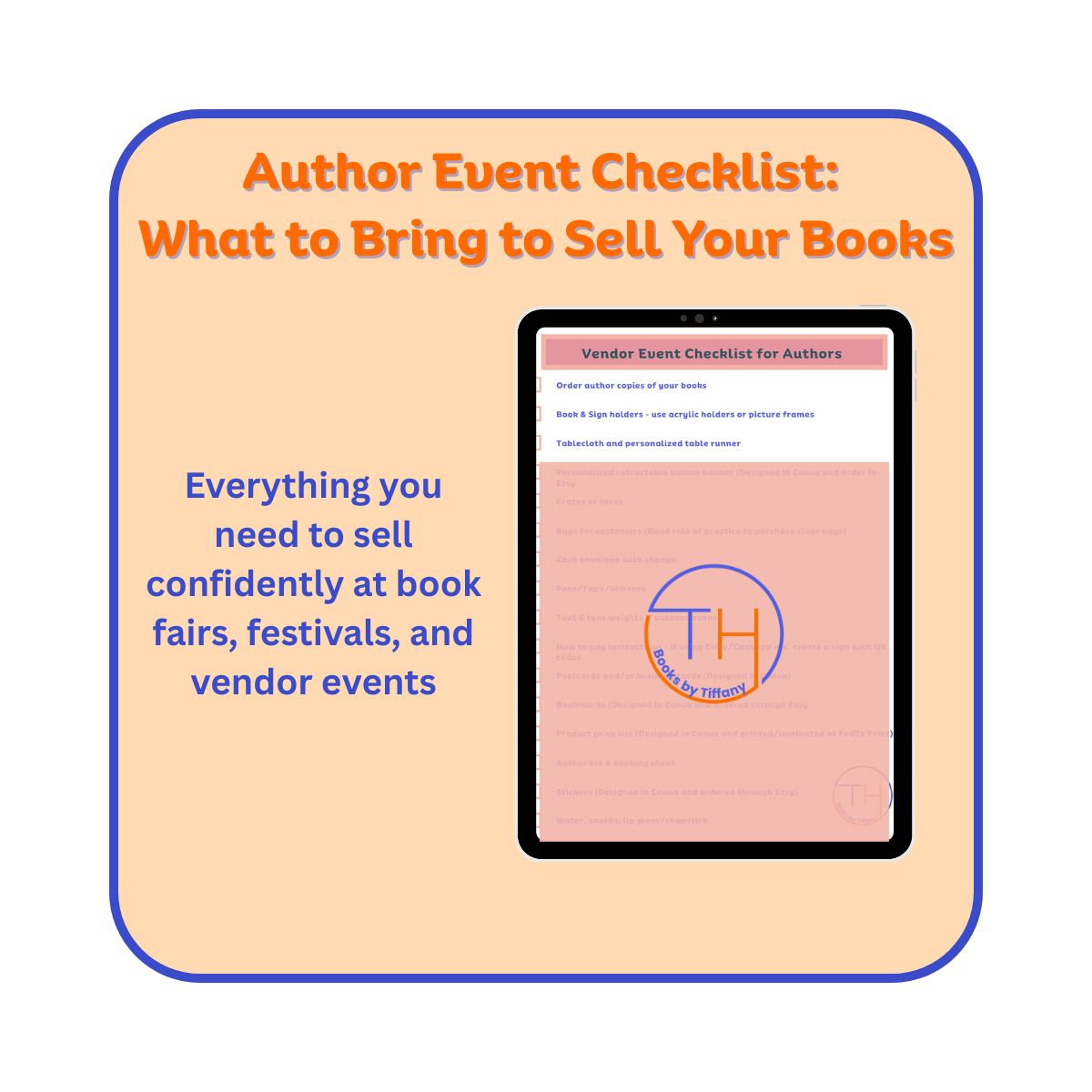 Author Event Checklist: What to Bring to Sell Your Books